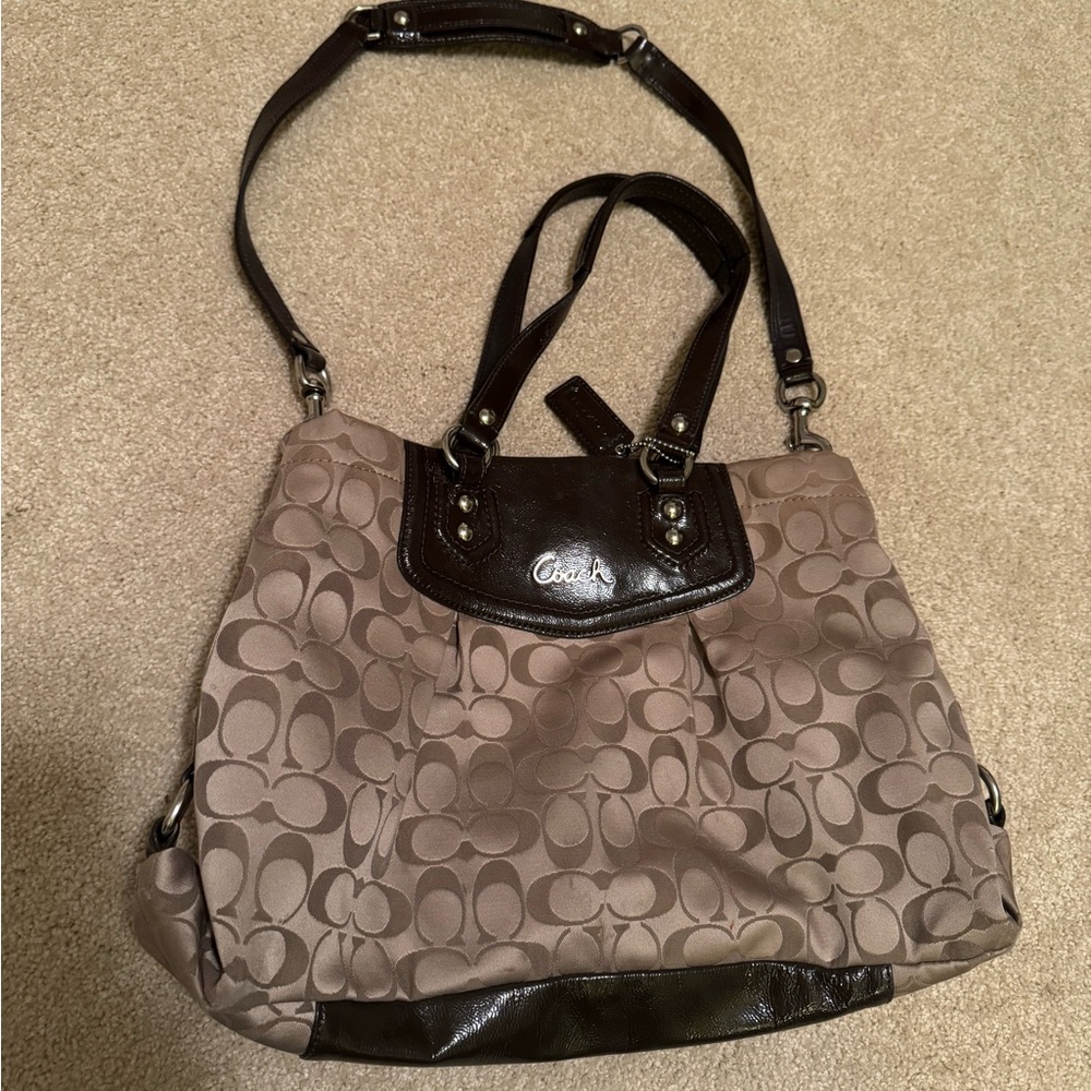 Coach Brown Signature Tote Bag